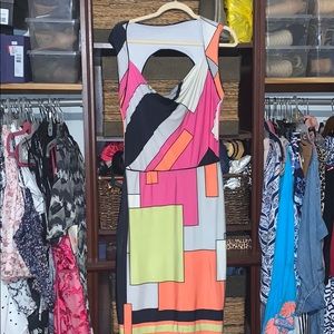 Cut out back Pucci style print